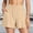 Beige, variant on Sentmoon Bermuda Shorts Mid Waist Womens Long Shorts Breathable Solid Color Regular Fit Hiking Shorts with Pockets Trendy for Pool and Party Beach Items S-3XL