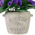 thumbnail image 4 of Northlight Pansy Artificial Floral Arrangement in "Flowers & Garden" Pot - 7" - Purple, 4 of 6