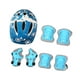 thumbnail image 4 of Kit de 7 cascos de bicicleta para niños con rodilleras, coderas y muñequeras, protectores portátiles para coderas y rodilleras, equipo de protección Azul, 4 of 8