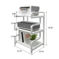 thumbnail image 3 of Natwind 3-Tier Large Printer Stand with Wheels Movable Storage Cart Floor-Standing Printer Cart Multi-Purpose Shelf Rack for Media Player (White), 3 of 6