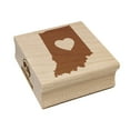 thumbnail image 1 of Indiana State with Heart Square Rubber Stamp Stamping Scrapbooking Crafting - Large 2.75in, 1 of 7