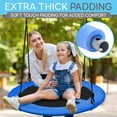 thumbnail image 4 of SereneLife Saucer Swing with Hang Kit, Outdoor Tree Swing with Swivel Spinner for Kids (Blue), 4 of 8