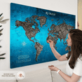 thumbnail image 5 of Elephant Stock My World Push Pin Travel Map Iii Wall Art - Map Canvas Art - 51" x 34", 5 of 8