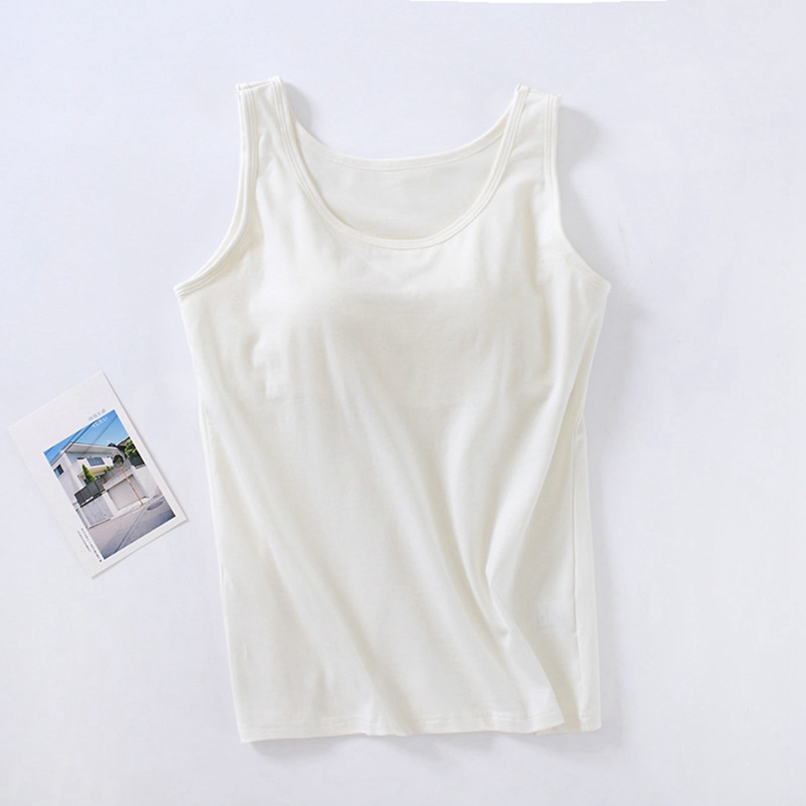 Débardeur Femme Avec Soutien-Gorge Intégré - Beige - Coupe Loose Beige