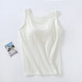 thumbnail image 4 of Womens Blouses Nylon Tops Women 4xl Womens plus Size Tops Dance 4 Piece Outfits for Women Baggy Shirts Tank With Built In Bras Summer Casual Crew Neck Sleeveless Camisole Plus Size Padded Wo White 4XL, 4 of 4