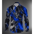 thumbnail image 1 of Nueva camiseta de moda Camisa con solapa y botones Traje de manga larga Popular al aire libre Retro Suave Cómodo para hombres Talla grande, 1 of 6