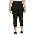 thumbnail image 3 of Terra & Sky Women’s Plus Size Printed Capri Leggings, 2-Pack, Regular and Petite, 3 of 5