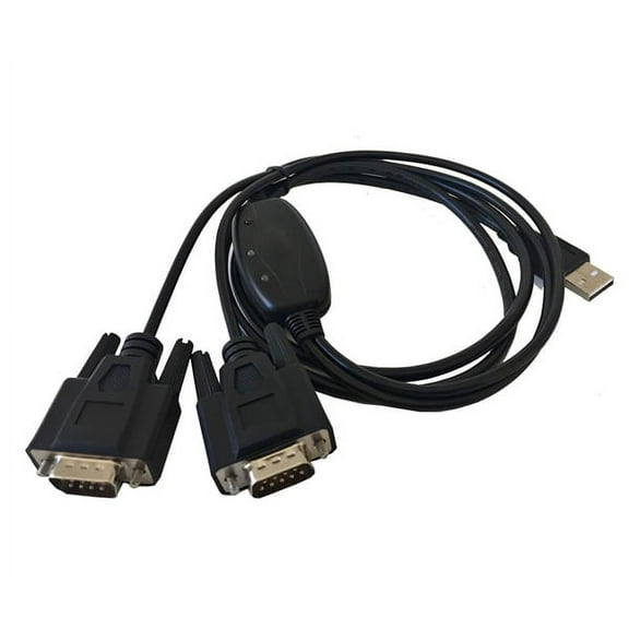 AYA 6Ft (6 Feet) USB to Dual Serial RS232 Converter Adapter FTDI Chip Win, Mac, Linux FTDI-USBSER-DL6