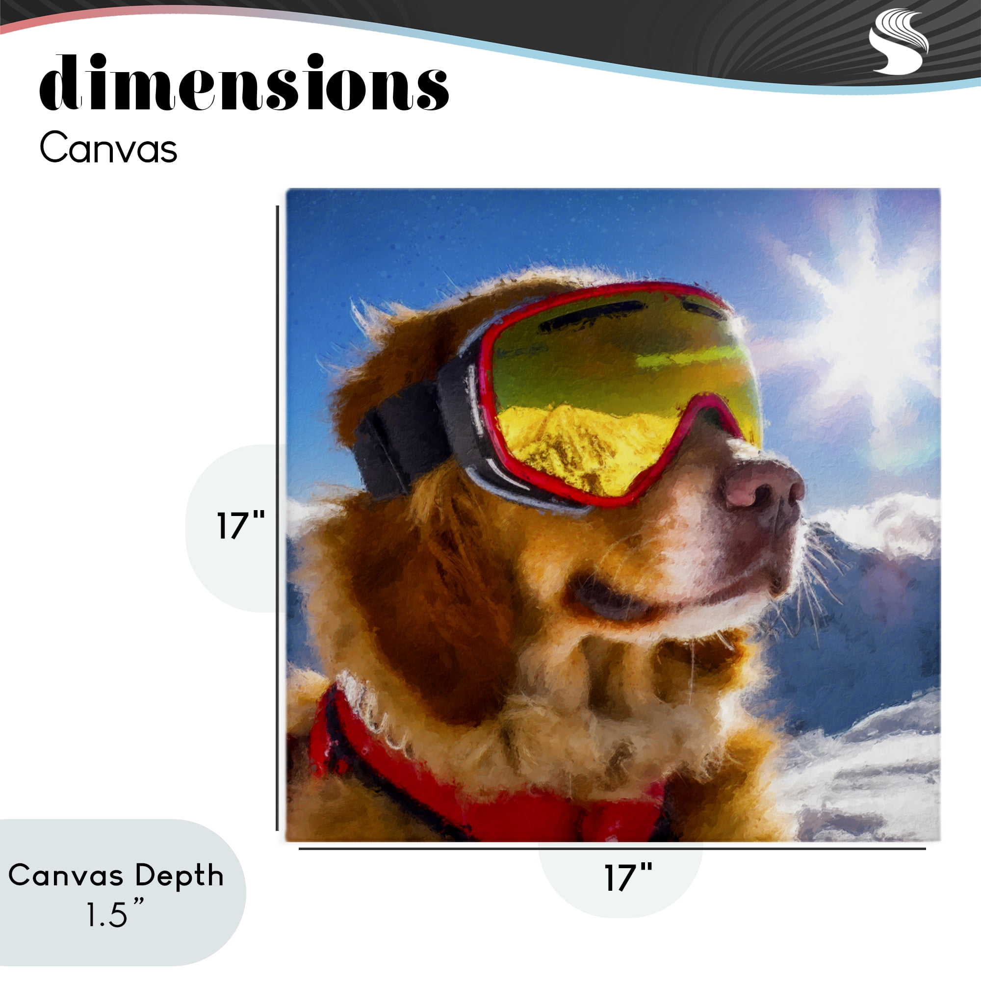 Stupell Industries Ski Goggles Retriever Canvas Wall Art, design by Sean Parnell