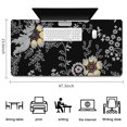 thumbnail image 5 of Long Mouse Pads for Desk,Pioneer Flower Floral Print Pattern Desk Mats on Top Of Desks, Desk Mouse Pad Extra Large with 3mm Non-Slip Base and Stitched Edge for Gaming,Office,Work,Home 47.3"x23.6", 5 of 6
