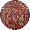 thumbnail image 1 of Ahgly Company Indoor Round Mid-Century Modern Red Oriental Area Rugs, 8' Round, 1 of 6