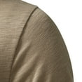 thumbnail image 5 of Lovskoo Mens Casual Henley Shirts V Neck Short Sleeve Trendy Casual Solid Color Slim T Shirt Tops Blouse Vacation Beach Summer Tops Khaki, 5 of 9