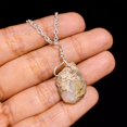 thumbnail image 2 of Raw Opal Pendant Raw Opal Necklace Wire Wrapped Pendant Necklace Chain Pendant for Women, 2 of 4