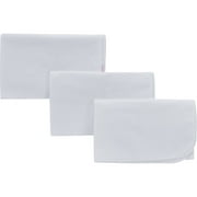 NuAngel White Cotton Flat Diaper, 3 Count