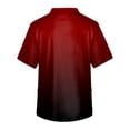 thumbnail image 3 of Men's Short Sleeve V Neck Gradient Print Chest Pocket Carer Top 5XL, 3 of 3