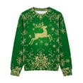 thumbnail image 7 of Tdoqot Girls Christmas Sweatshirts- Pullover Long Sleeve Crewneck Cute Kids Festive Shirts Green Size 14, 7 of 7