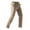 Khaki(New), variant on Men's Solid Color Waterproof Button Fly Elastic Waistband Casual Outdoor Hiking Pants with Side Pockets