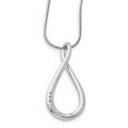 thumbnail image 1 of SS White Ice .015ct. Diamond Necklace 18 Inch, 1 of 3