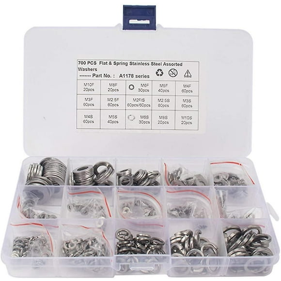 Flat Washer Flat Washers Assortment Kit, 700pcs Kit Flat Washers Stainless