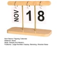thumbnail image 4 of YAOMOBB Desk Calendar Reusable Standing Large Number Display Wooden Flipping Calendar Home Office Decor, 4 of 6