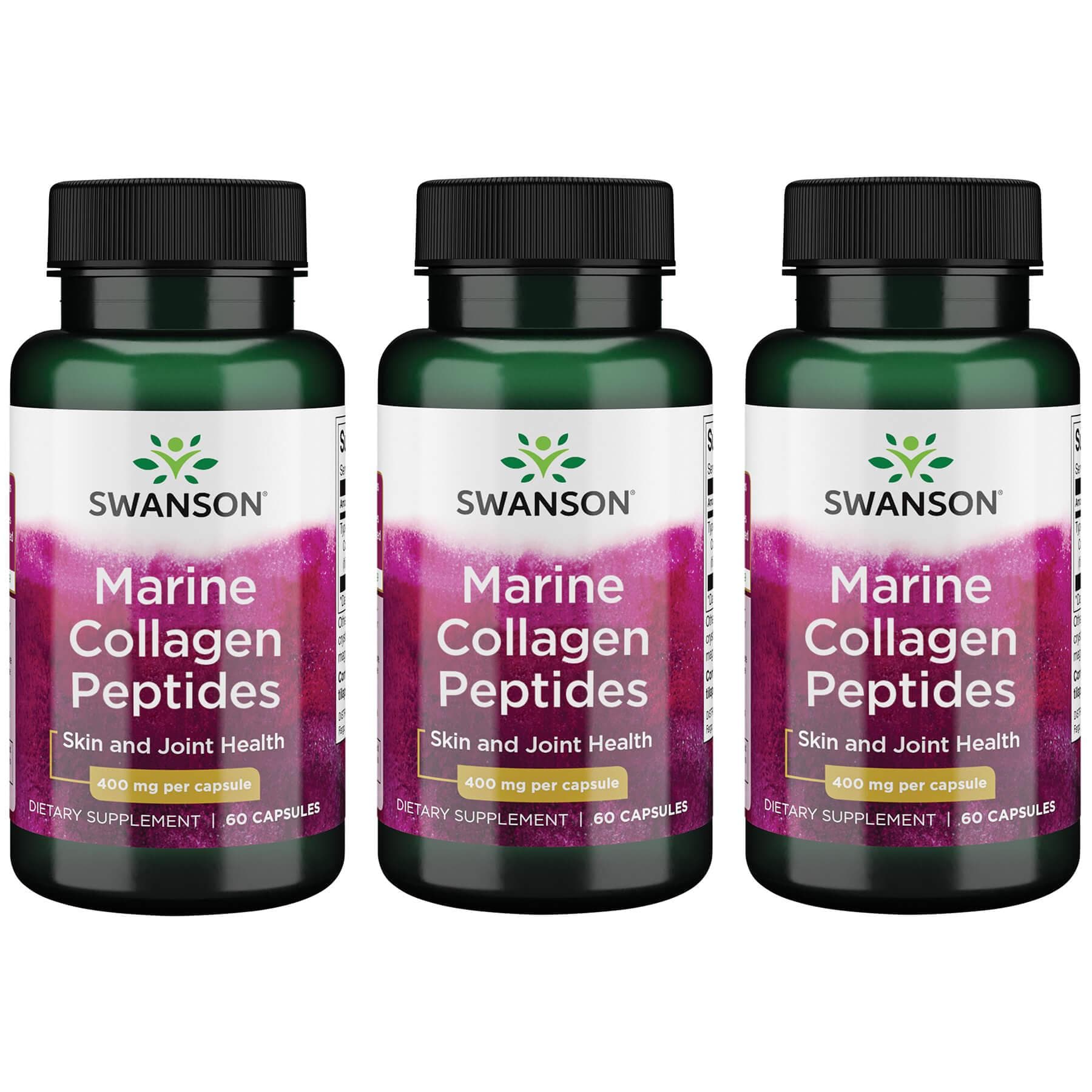 Swanson Type I Hydrolyzed Marine Collagen Peptides 400 mg 60 Caps 3