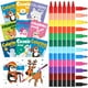 thumbnail image 1 of Libros para colorear Funrous Winter con crayones apilables, 24 juegos, 1 of 6
