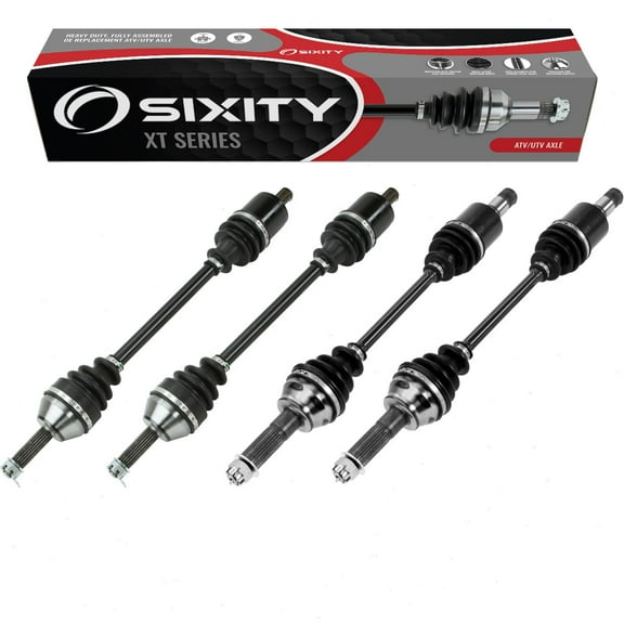 4 pc Sixity XT Front Rear Left Right Axles compatible with Polaris Ranger 4x4 500 EFI 700 Crew MVRS XP 2006-2009