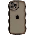 thumbnail image 1 of Para iPhone 13 Pro Max Case 6.7 ", lindo estuche transparente de amor, con marco de cámara de corazón de amor borde ondulado transparente protección completa suave TPU a prueba de golpes teléfono, 1 of 5