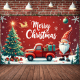 thumbnail image 6 of Decorative Design Christmas Banner Festive Theme Santa Claus Graphic Holiday Decoration Merry Christmas for Holiday Celebration Festive Decor Winter Wonderland, 6 of 9