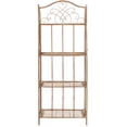 thumbnail image 4 of Safavieh PAT5014A Collection Amaris Rusty Orange Wrought Iron  4 Tier Outdoor Bakers Rack Shelve, 4 of 4