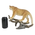thumbnail image 6 of Mountain Lion Cougar Standing On Snow Capped Weathered Log Statue Wildlife Decor, 6 of 8