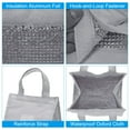 thumbnail image 4 of Insulated Lunch Bags, 2Pack 10"x6"x13" 8"x5"x9" Portable Containers Bag, Grey, 4 of 6