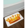 thumbnail image 2 of Queen Bath Mat, Golden Color Crown with Pink Gemstone Figures Antique Tiara Nobility Symbol, Non-Slip Plush Mat Bathroom Kitchen Laundry Room Decor, 29.5 X 17.5 Inches, Yellow Pale Pink, Ambesonne, 2 of 2