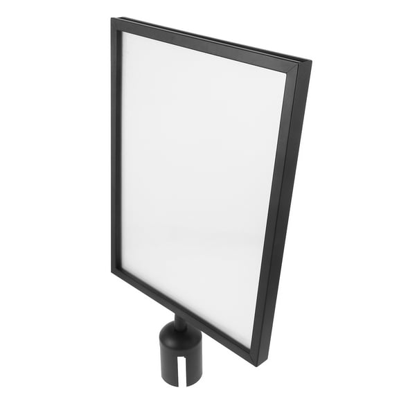 FOMIYES Stanchion Posts Top Sign Frame Signs Market Stall Display Holder Black