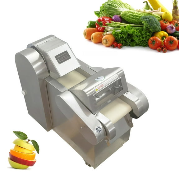 INTSUPERMAI Fully Automatic Fruit Vegetable Cutting Machine Commercial Food Slicing Shredding Chopping Machine