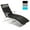 Gray, variant on Costway Outdoor Folding Chaise Lounge Chair w/Cushion Black