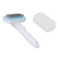 thumbnail image 3 of Brosse Slicker pour Animaux de Compagnie, Auto Brosse pour Animaux de Compagnie Épilation Rapide Poignée Confortable pour Chats pour la Maison Fil d'Acier Bleu, 3 of 8