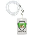 thumbnail image 6 of 25 Pack - Premium Round ID Badge Neck Lanyards for Card Holders and Name Tags - 36 in Non-Breakaway Heavy Duty Cord & Secure Metal Swivel J Hook Clip by Specialist ID (White), 6 of 7
