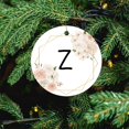 thumbnail image 5 of Ornament Floral Monogram Letter Z Circle Ornament Personalized Initial Letter Xmas Holiday Keepsake Christmas Tree Decoration Merry Xmas for Family & Friends, 5 of 8