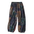 thumbnail image 2 of Capri Pants for Women, Xunlbb Women's High Waist Broad Leg Pants Pants Baggy Casual Cropped Trousers Pants(Navy,M), 2 of 6