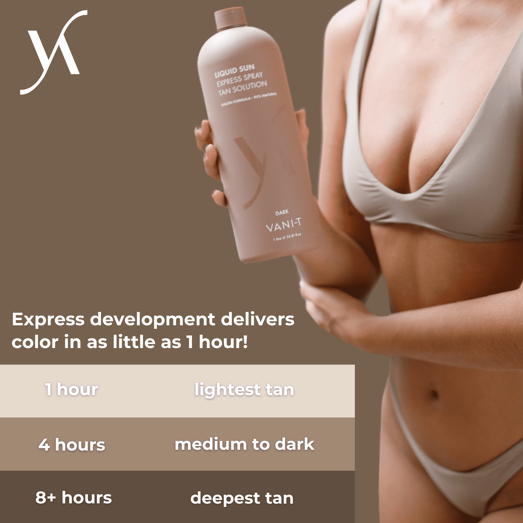 Vani-T Liquid Sun Express Spray Tan Solution - Dark