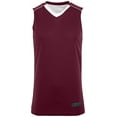 thumbnail image 2 of Augusta XL Adult Competition Reversible Jersey Maroon/White 332400, 2 of 3