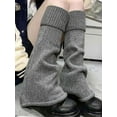 thumbnail image 6 of Deago Women's Leg Warmers Fashion Knit Warmers Long Socks Cute Y2K Kawaii Japanese Gothic Lolita Harajuku Accessories (Gray), 6 of 7