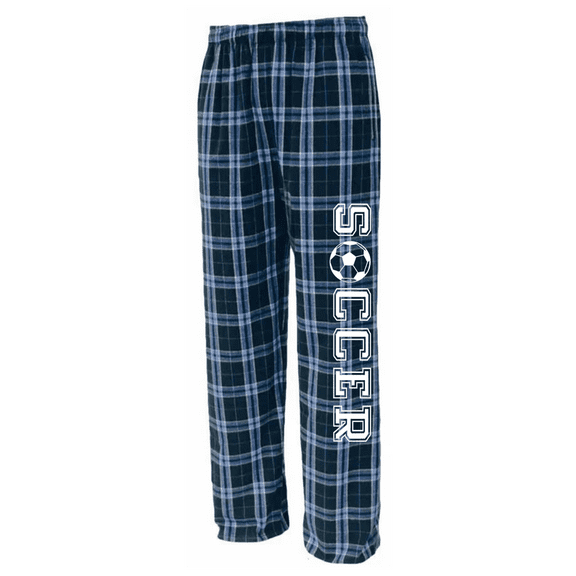 Girls Soccer Columbia Blue Flannel Pants (Youth Small 6/8)