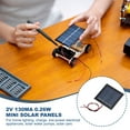 thumbnail image 4 of Uxcell 5 Pcs 2V 0.26W 130mA Mini Paneles Solares, Pequeño Panel Solar Policristalino con 2 Cables para Kits de Materiales de Juguetes Eléctricos DIY, 54mm x 54mm, 4 of 6