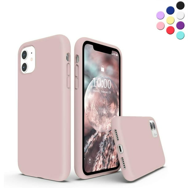 Iphone 11 Silicone Case Shock Absorbent Bumper Soft Tpu Cover Case Compatible With Iphone 11 Rose Gold Color Walmart Com
