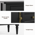 thumbnail image 4 of Heynemo Storage Cabinet with 2 Doors & 3 Drawers, Sideboard Cabinet with Adjustable Shelves, Ideal for Entryway, Living Room, Dining Room, Black, 4 of 10