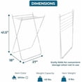 thumbnail image 6 of Easy-Fold Collapsible Clothes Drying Rack – Sturdy Metal Laundry Rack, Holds 40 lbs., Space-Saving Clothes Rack, Towel Rack, Foldable Laundry Drying Rack for Indoor/Outdoor Use – White, 6 of 6