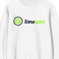 thumbnail image 2 of Lime Wire Neon Logo Crew Neck Long Sleeve White Adult Sweatshirt
-3XL, 2 of 3