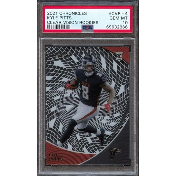 Graded 2021 Panini Chronicles Kyle Pitts #CVR4 Clear Vision Rookies Rookie RC Football Card PSA 10 Gem Mint